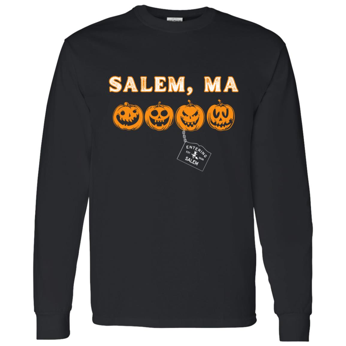 Pumpkin Faces Salem, Ma - The Witch City Moon Shirts