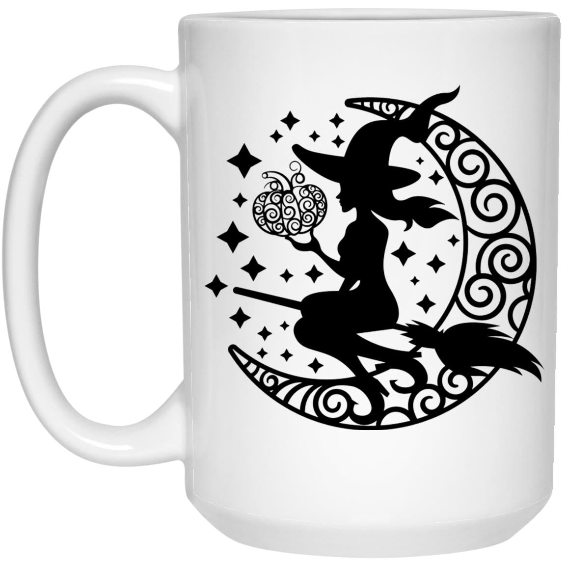 Salem Witch, Crescent and Pumpkin Mugs