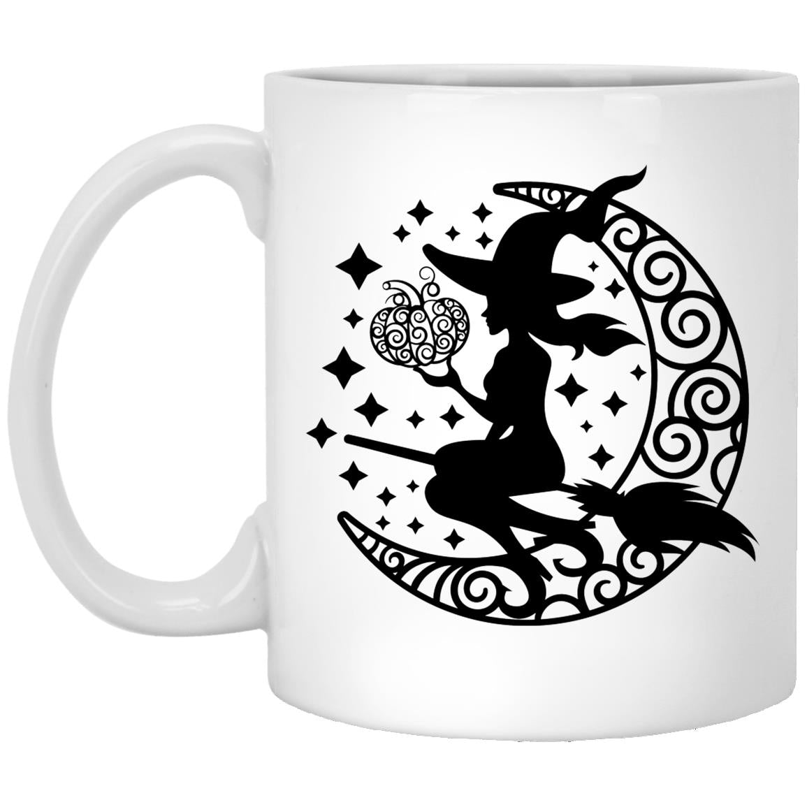 Salem Witch, Crescent and Pumpkin Mugs